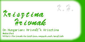 krisztina hrivnak business card